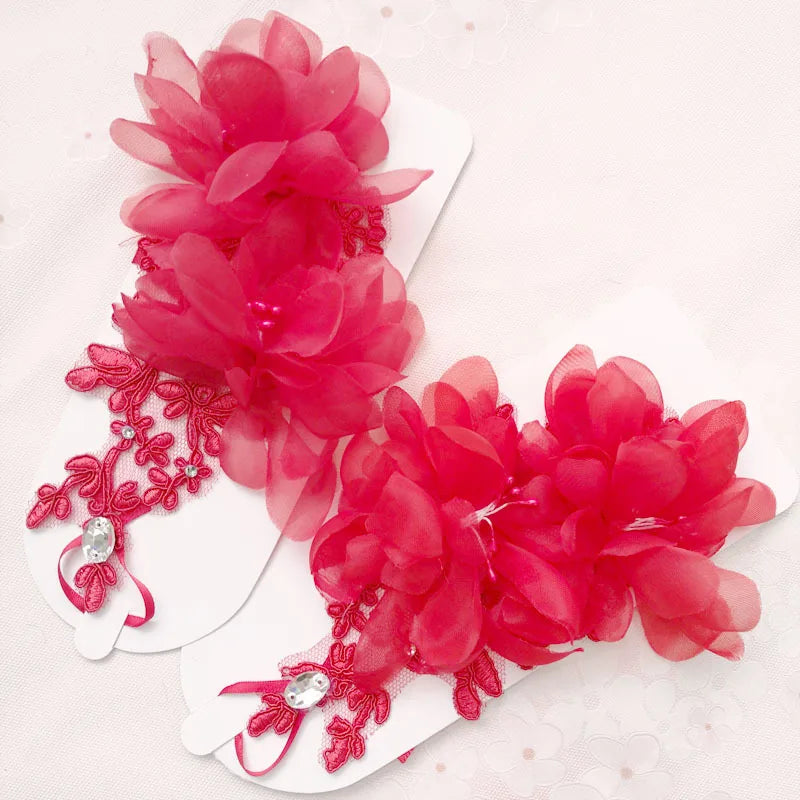 Girl Gloves Fingerless Wedding Gloves Lace Beaded Short Design Gloves For Bridal Wedding Accessories