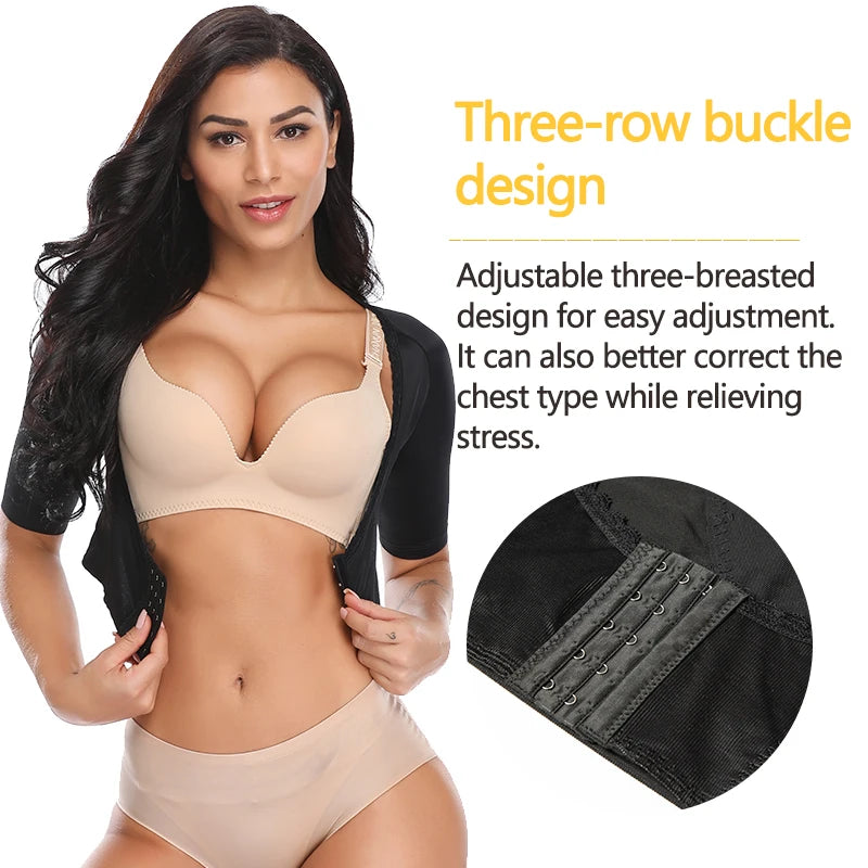 Women Upper Arm Shaper Post Surgical Slimmer Compression Sleeves Slimming Vest Humpback Posture Corrector Tank Tops Shapewear