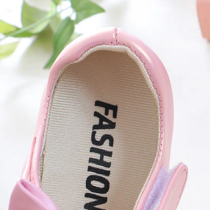 Girls Princess Shoes Shallow Bowknot Metallic Color Fashion Sweet Girl's Mary Janes Shoes Light Non-slip 26-36 Kids Ballet Flats