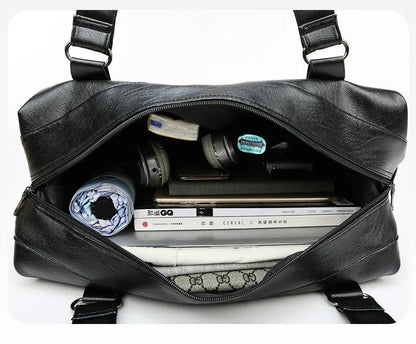 Fashion men Travel Bag Luggage Bag Large Capacity Leather Portable Business handbag crossbody Casual Men's Bag shoulder Trip Bag