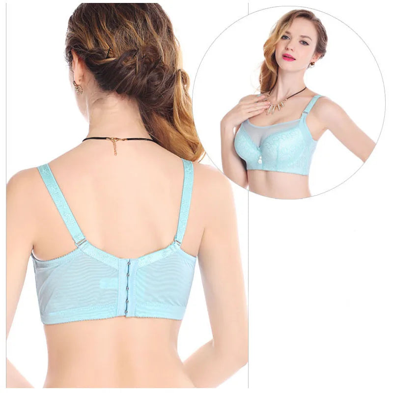 Spring women full lace bra two-piece cups give structure&shape,cure-contouring seams balance structurre security cotton bh C3312