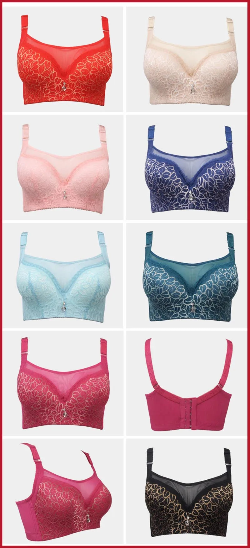 Spring women full lace bra two-piece cups give structure&shape,cure-contouring seams balance structurre security cotton bh C3312