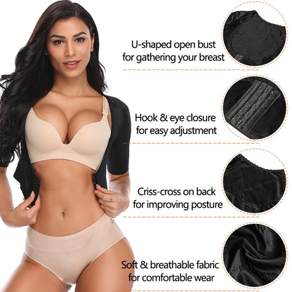 Women Upper Arm Shaper Post Surgical Slimmer Compression Sleeves Slimming Vest Humpback Posture Corrector Tank Tops Shapewear