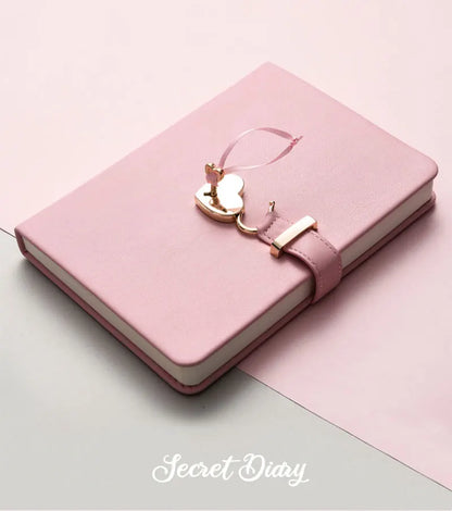 Secret Notebook Ruled Journal Lined Diary With Heart Lock Creative Gift
