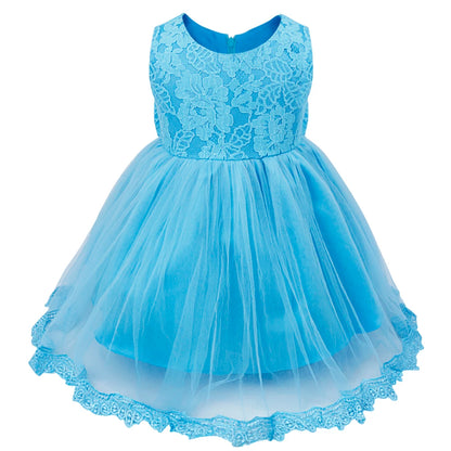 Infant Baby Girls Clothes Flower Girl Dress Toddler Formal Floral Lace Newborn Princess Wedding Bridesmaid Easter Party Dresses