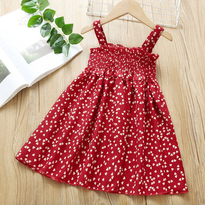 New Baby Summer Dresses Girls Sweet Lace Chiffon Polka Dot Dress Little Girl Chiffon Short Sleeve Dress For Kids Clothes