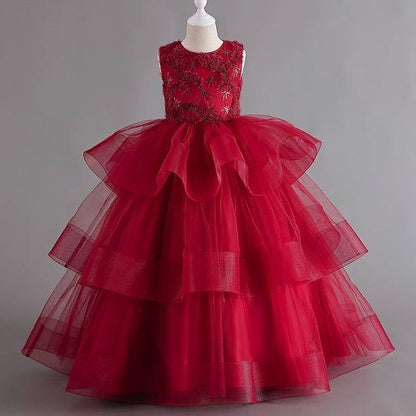 flower Girl Fluffy Gauze Cake Dress (Available)