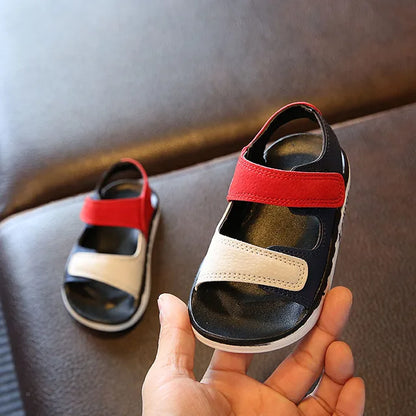 Kids Sandals Summer Fashion Boys Beach Sandals Non-slip First Walkers  ( Available )
