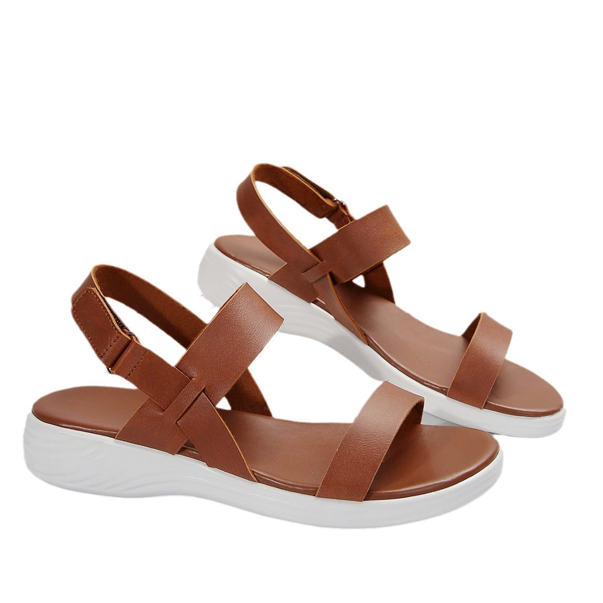 Female Comfortable Flat Heel Women's Peep Toe Sandals (Available)