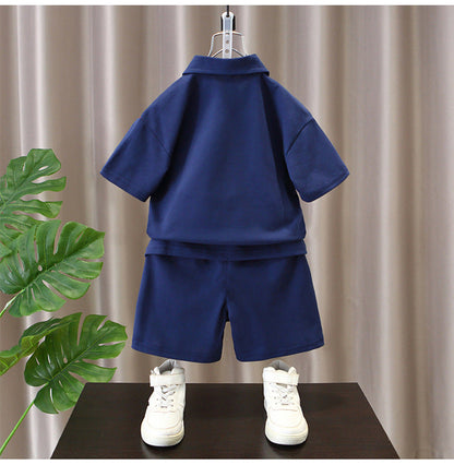 Summer Baby Boys Clothes Suits Kids Patchwork POLO Shirts and Shorts 2pcs Suit Children Short Sleeve Tracksuits Boys Sports Set