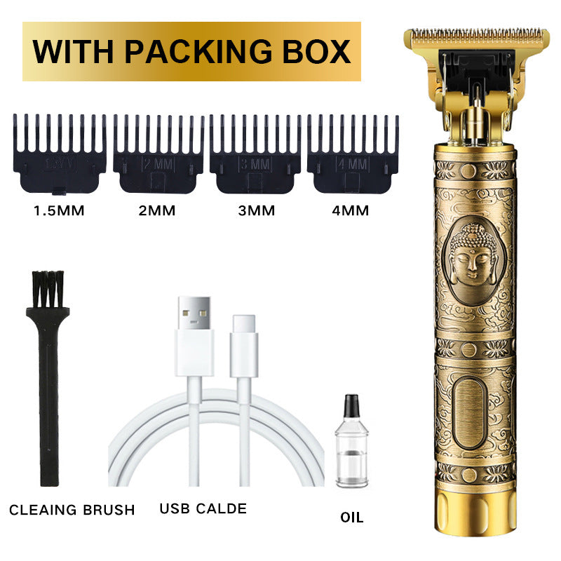 Cross-Border Electric Hair Clipper, Hair Clipper, Hair Clipper, Oil Head Carving Razor, Bald Hair Clipper