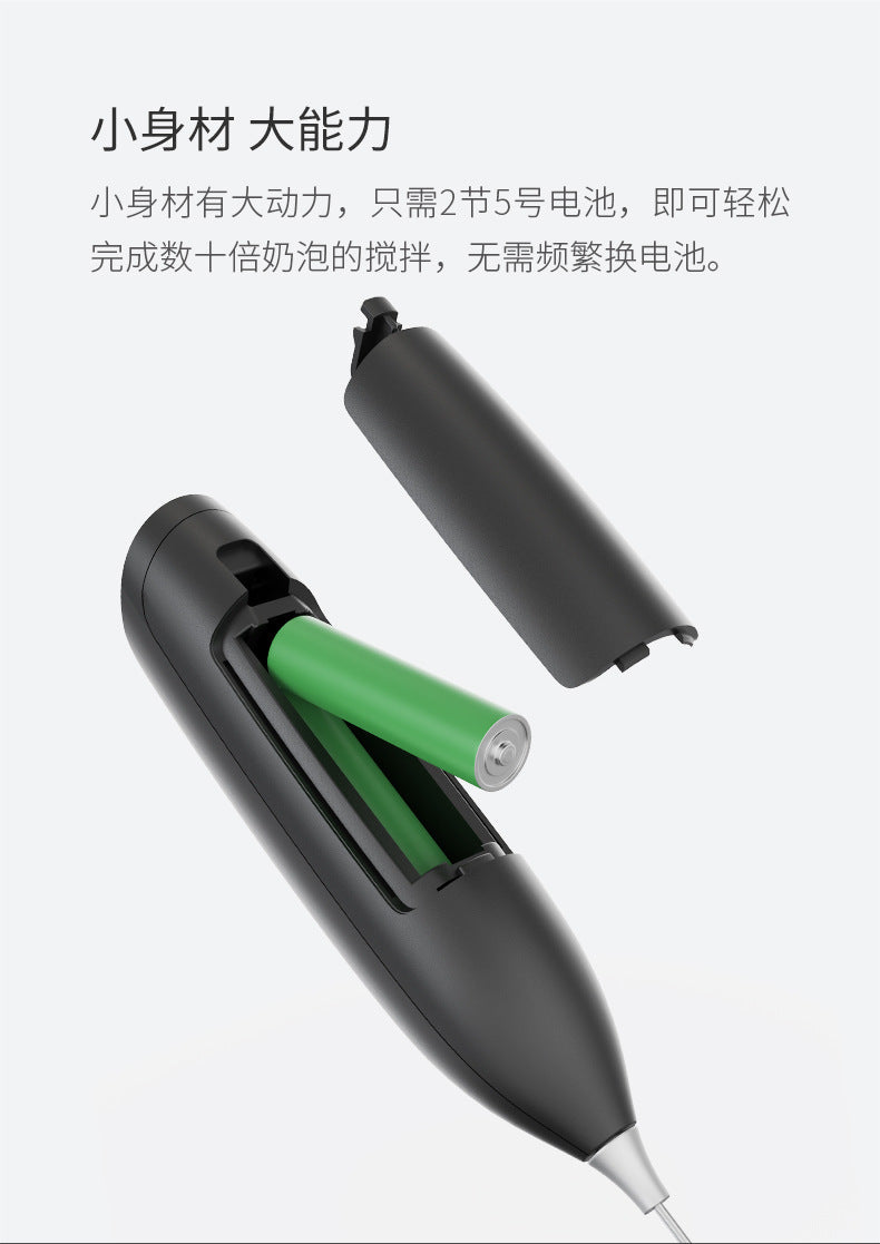 Cross-border new electric milk frother portable coffee cream milk whipper color box packaging automatic milk frother explosions