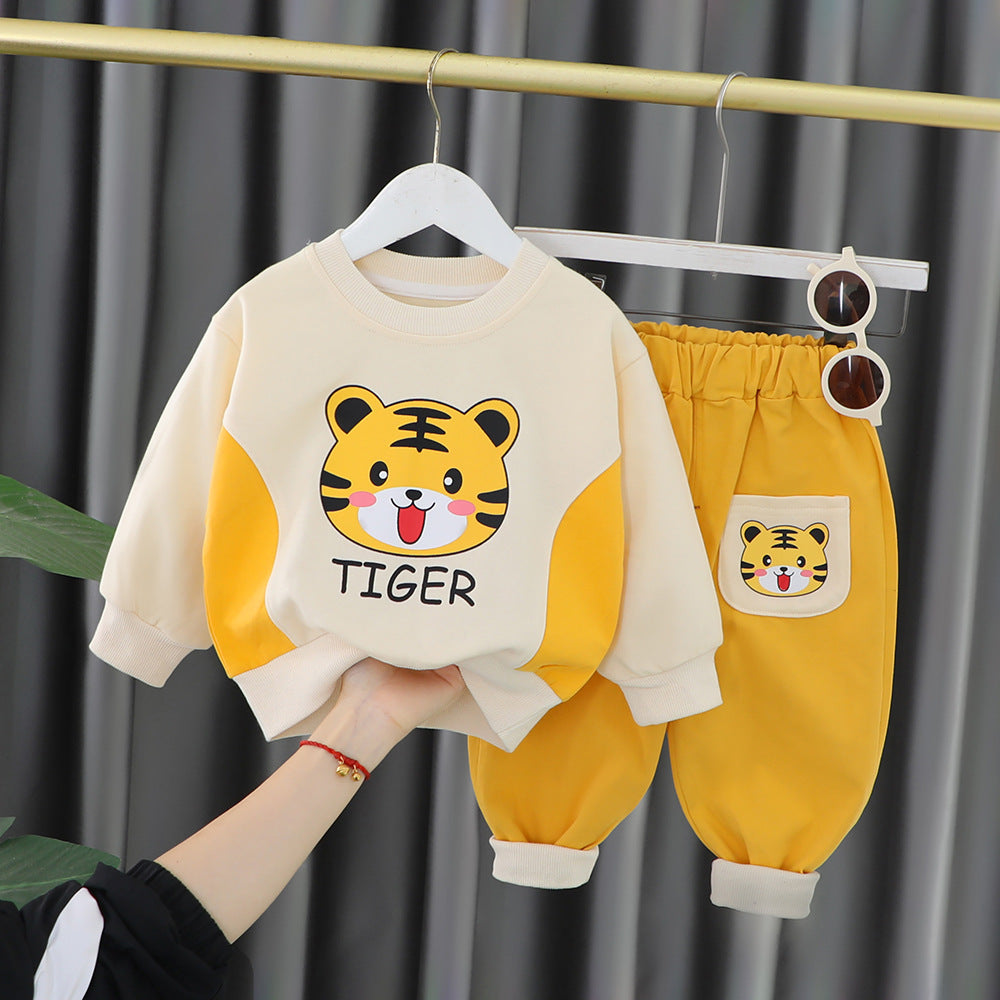 Boys' suit spring clothes children's 2023 new children's clothes 2 Spring and Autumn 3-year-old boys' clothes one-piece delivery