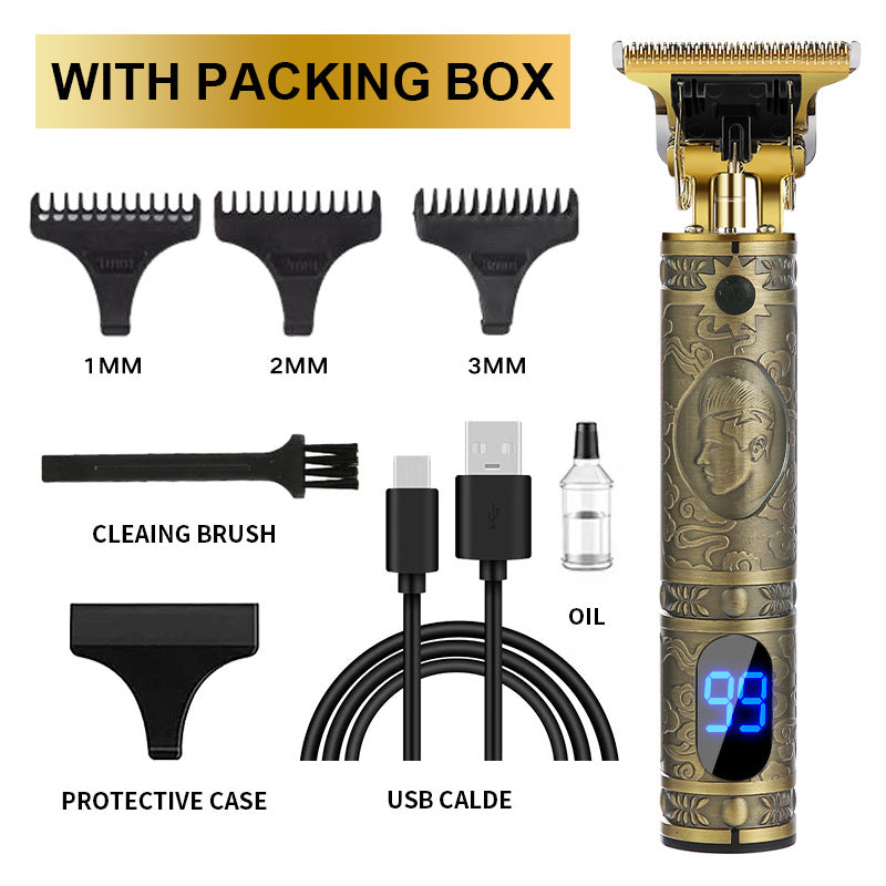 Cross-Border Electric Hair Clipper, Hair Clipper, Hair Clipper, Oil Head Carving Razor, Bald Hair Clipper