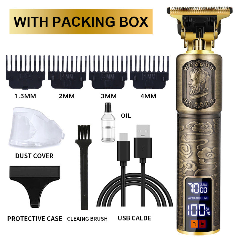 Cross-Border Electric Hair Clipper, Hair Clipper, Hair Clipper, Oil Head Carving Razor, Bald Hair Clipper