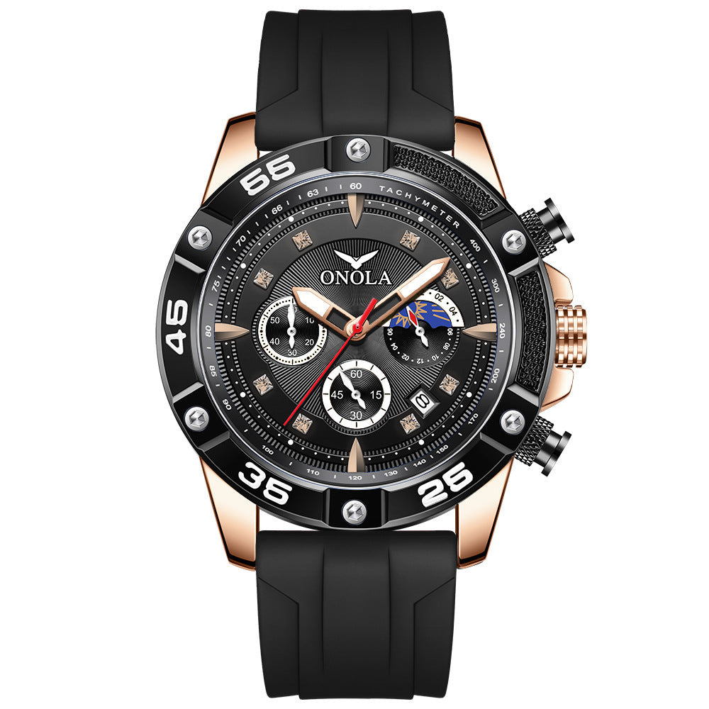 Fashion Casual New Style Multifunctional Quartz Waterproof Tape Watch