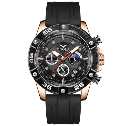 Fashion Casual New Style Multifunctional Quartz Waterproof Tape Watch