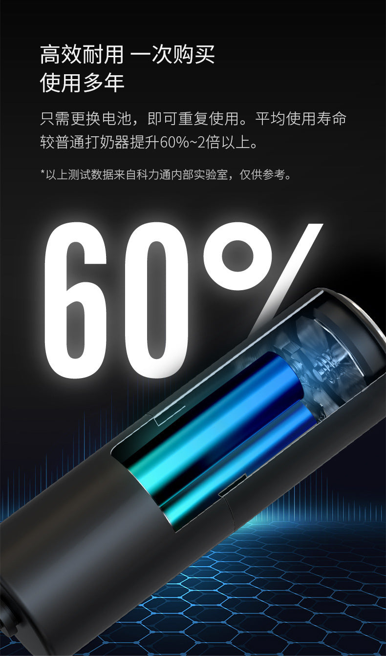 Cross-border new electric milk frother portable coffee cream milk whipper color box packaging automatic milk frother explosions