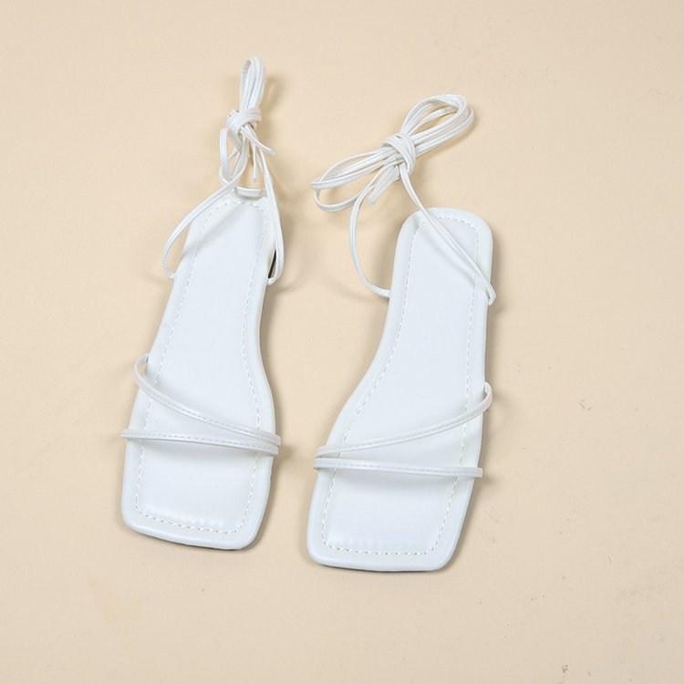 European And American Ankle Ring Bandage Cloth Flat Sandals Women's Summer (Available)