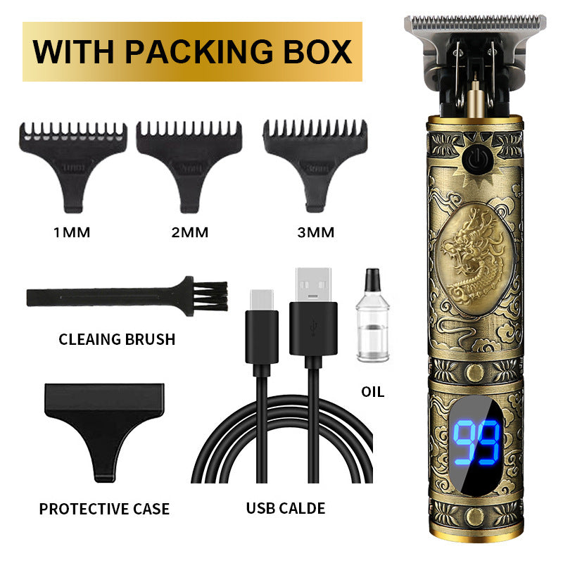 Cross-Border Electric Hair Clipper, Hair Clipper, Hair Clipper, Oil Head Carving Razor, Bald Hair Clipper