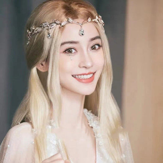 Exotic retro temperament tassel headdress female new rhinestone high-grade headband headband bridal crown hair accessories  (Available)
