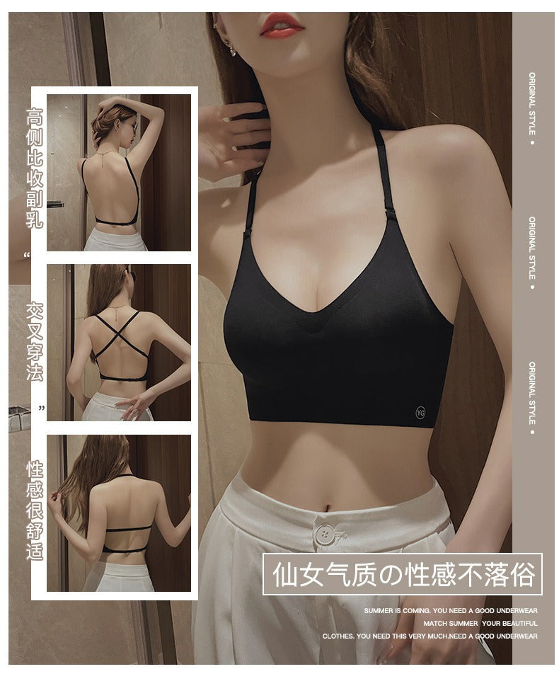 U-shaped beautiful back underwear for women with small chest gathered (Available))