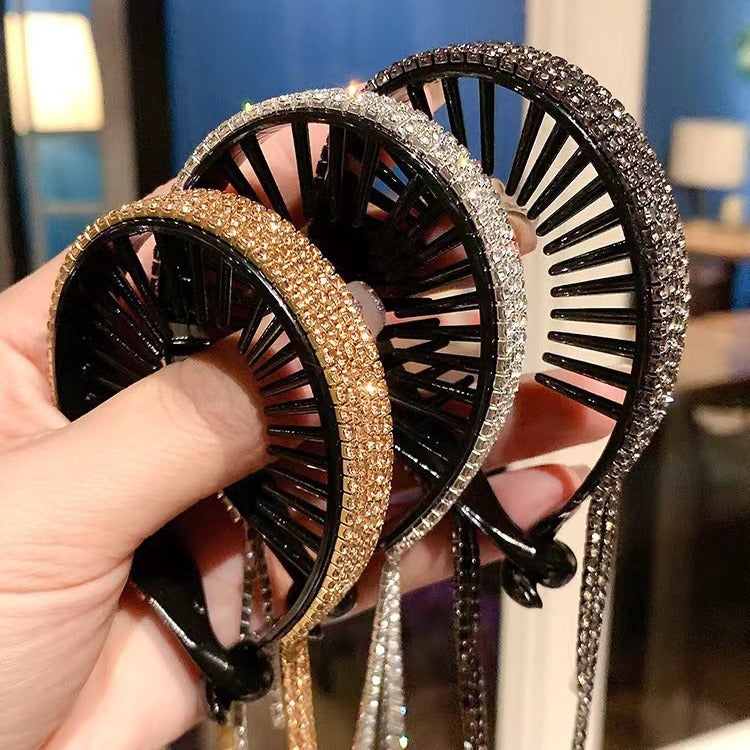 Ball Head Clip Temperament fixer tassel hair accessories  (Available)