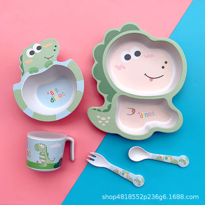 Baby feeding bowl with Bamboo Fiber spoon and Bamboo Fiber straw (Available)