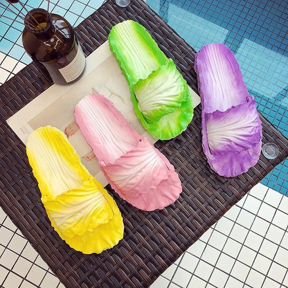 Fashion Creative Cabbage Slippers For Women  (Available)