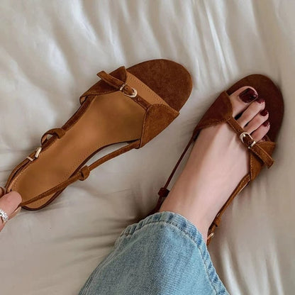 Casual Solid Color Round Toe Solid Color Women's Sandals  (Available)