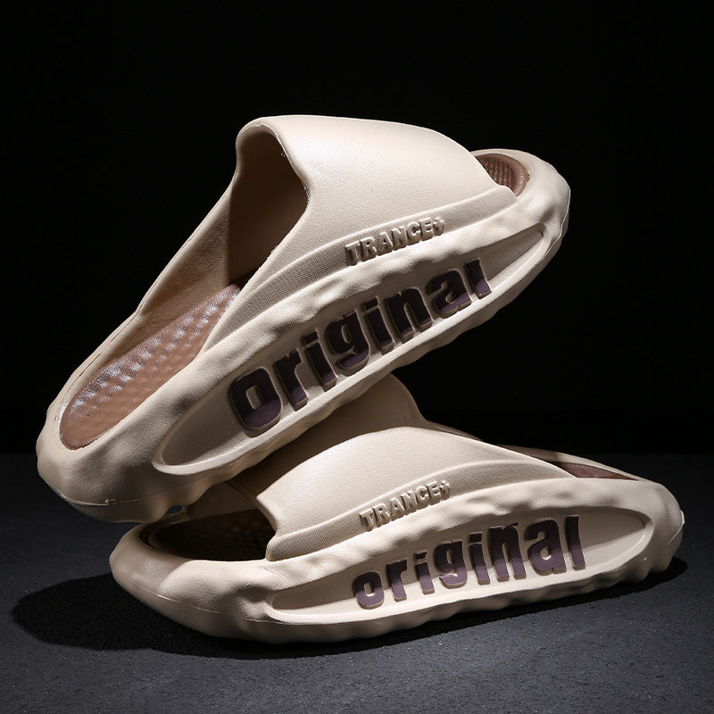 Men's Slippers Thick Bottom For Outdoors Trendy Non-slip Wear-resistant