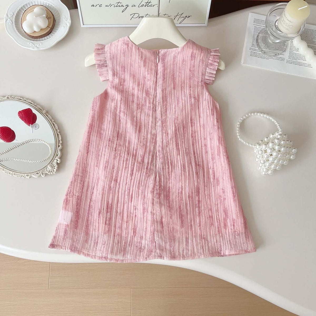 Korean Girls Sleeveless Dress Bangladesh 3D Flower - Small China Town