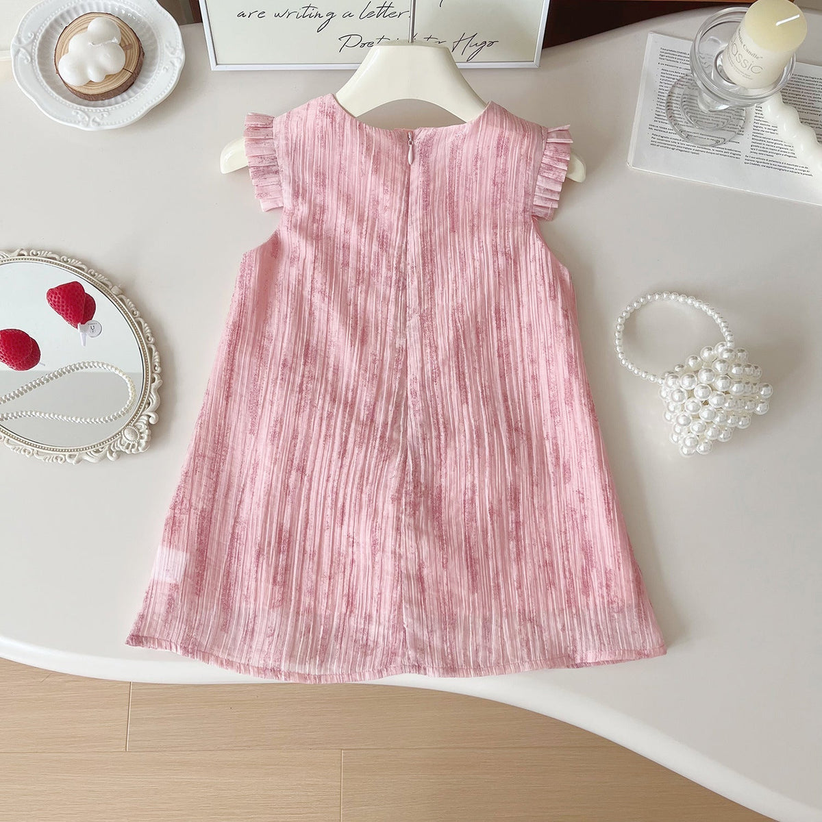 2025 Summer New Korean Girls Cute Three-Dimensional Flower Sleeveless Dress Girls Casual Daily Dress (Available)