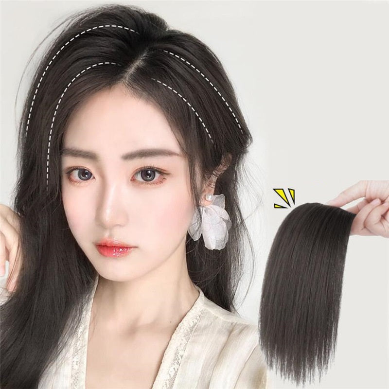 Wig piece hair root fluffy pad hair piece on both sides thickening hair volume invisible hair extension one-piece head hair (Available)
