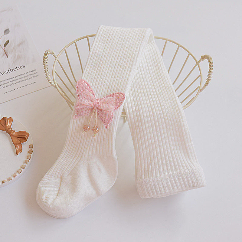Children's Leggings Spring & Fall Fine Cotton Thin Girls' Pantyhose Medium Thick Autumn and Winter Infants and Young Kidsren Outer Wear Leggings