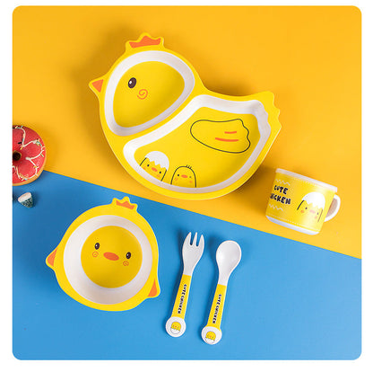 Baby feeding bowl with Bamboo Fiber spoon and Bamboo Fiber straw (Available)