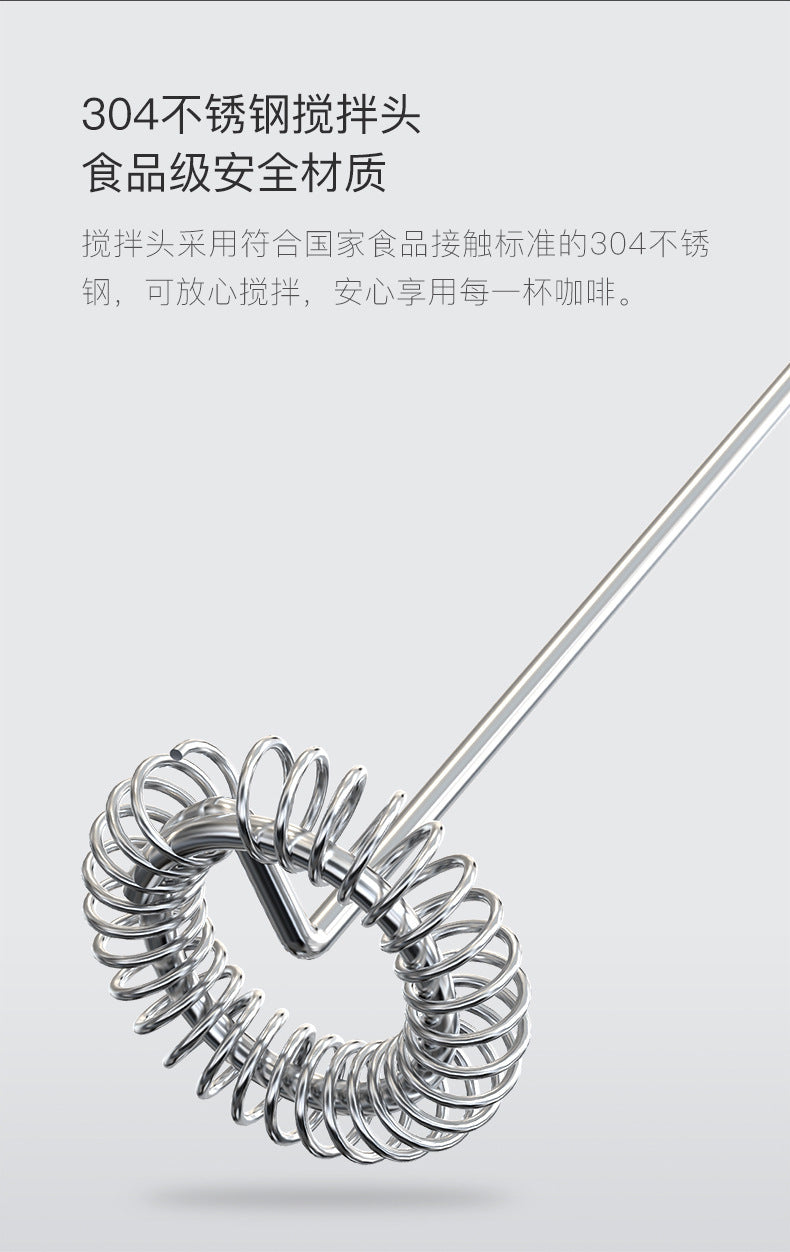 Cross-border new electric milk frother portable coffee cream milk whipper color box packaging automatic milk frother explosions