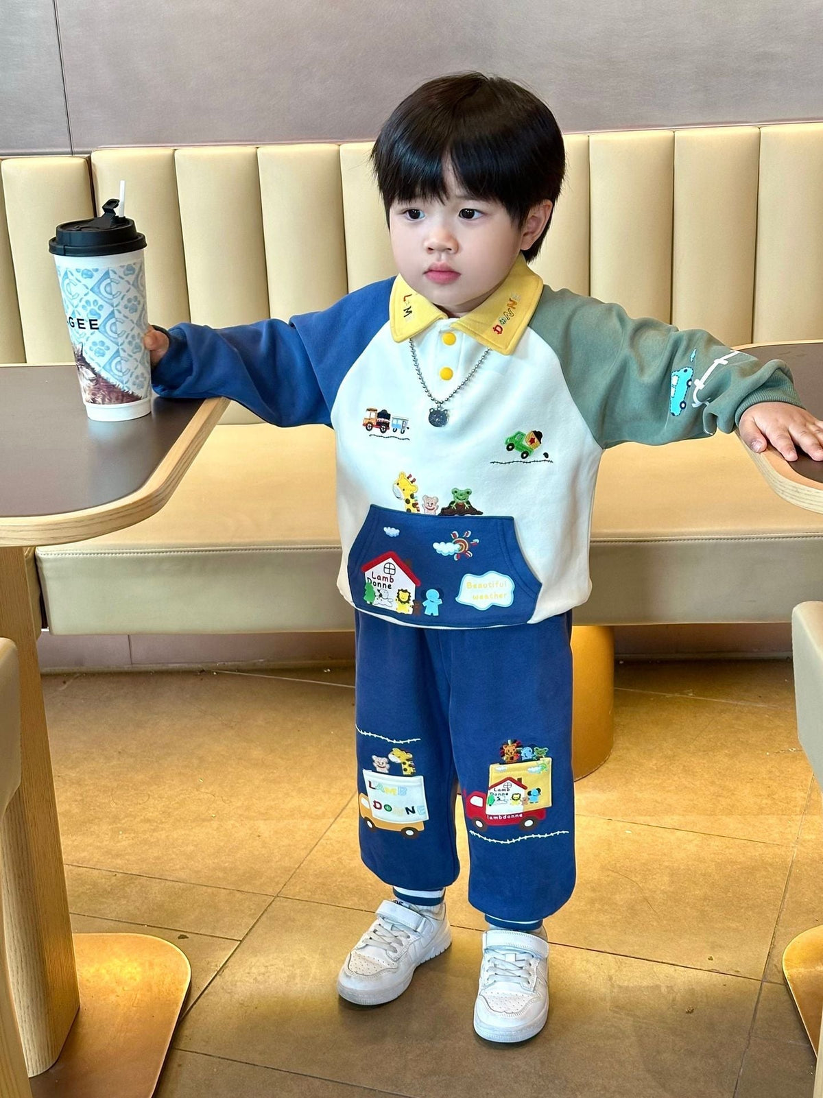 Children's Sweatshirt Set 2026 Autumn Season Small and Medium-Sized Children's Sweatshirt and Sweatpants Two-Piece Set in Stock Children's Sweatshirt Set