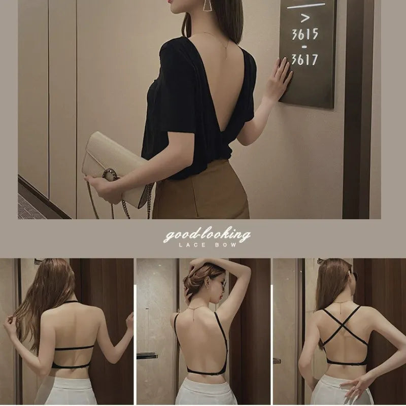 U-shaped beautiful back underwear for women with small chest gathered (Available))