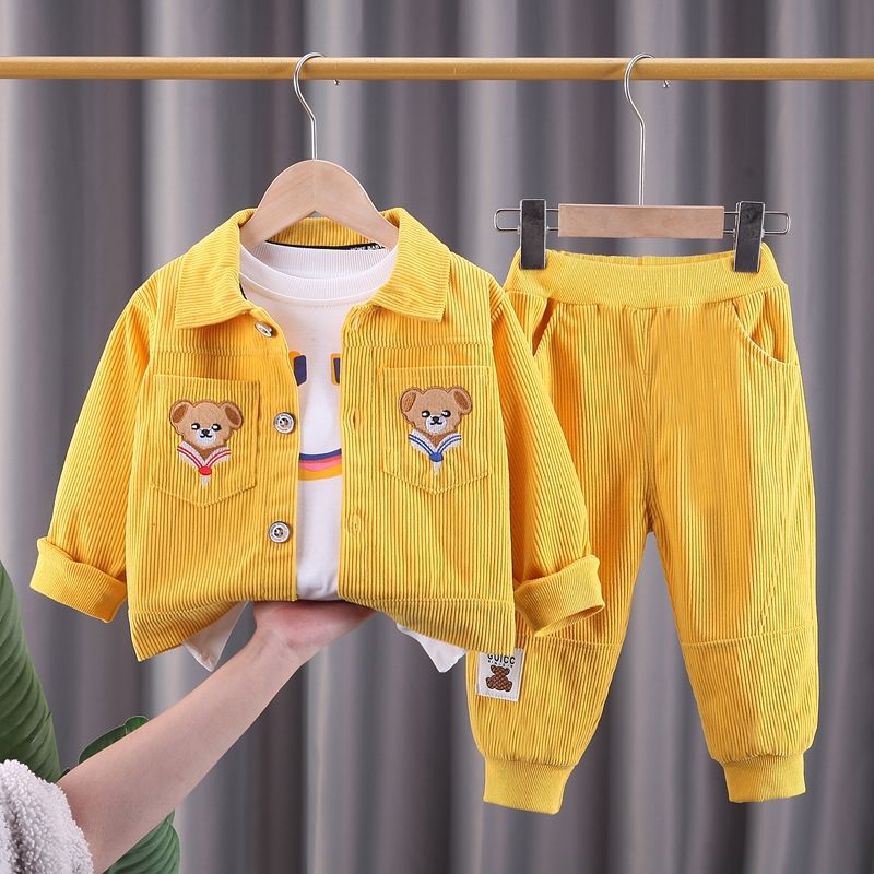 2026 New Spring and Autumn Clothing Set for Baby Boys, Three-Piece Set for 0-5 Years Old Infants and Toddlers, Casual Trendy Style
