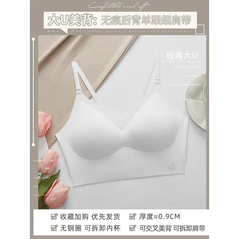 U-shaped beautiful back underwear for women with small chest gathered (Available)