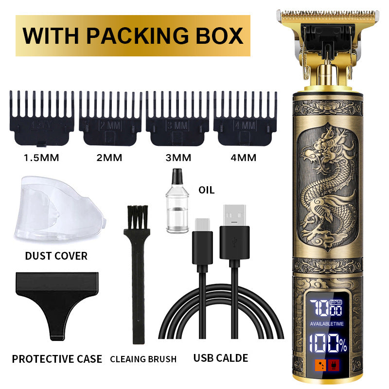 Cross-Border Electric Hair Clipper, Hair Clipper, Hair Clipper, Oil Head Carving Razor, Bald Hair Clipper