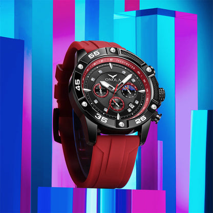 Fashion Casual New Style Multifunctional Quartz Waterproof Tape Watch