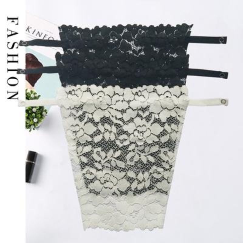 Breathable Bustier Lace ladies no trace exquisite short sexy strapless invisible bra (Available)