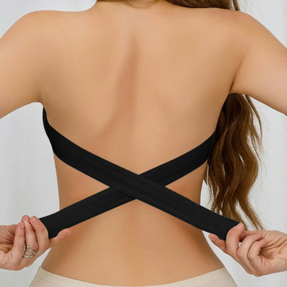 Women's strapless bra cross side buckle underwear  (Available)