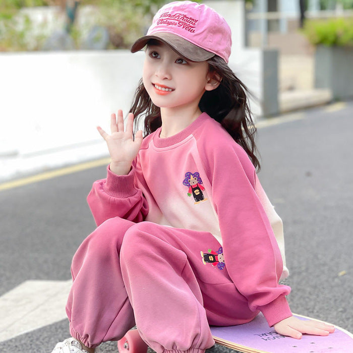 Girls' Outfit Autumn 2026 New Fashion Trendy Casual Two-Piece Set for Children