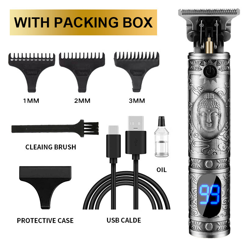 Cross-Border Electric Hair Clipper, Hair Clipper, Hair Clipper, Oil Head Carving Razor, Bald Hair Clipper