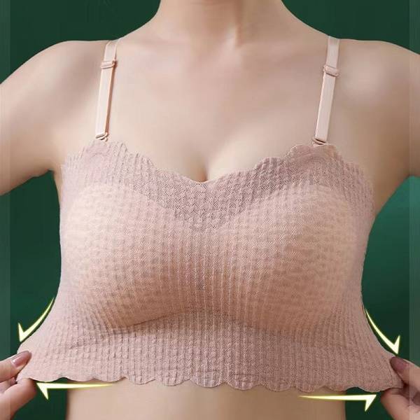 New Strapless Lace Traceless Women's Beauty Back Anti-slip Slip Strapless Halter Vest (Available)
