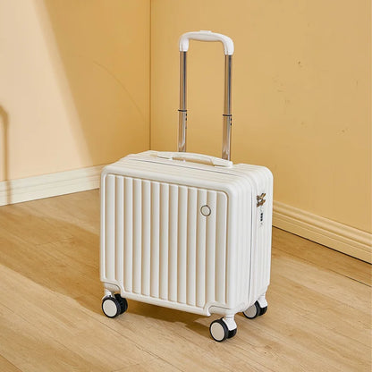 18-Inch Luggage 2025 Fashion Small Luggage Lightweight Travel Trolley Case with Combination Lock
