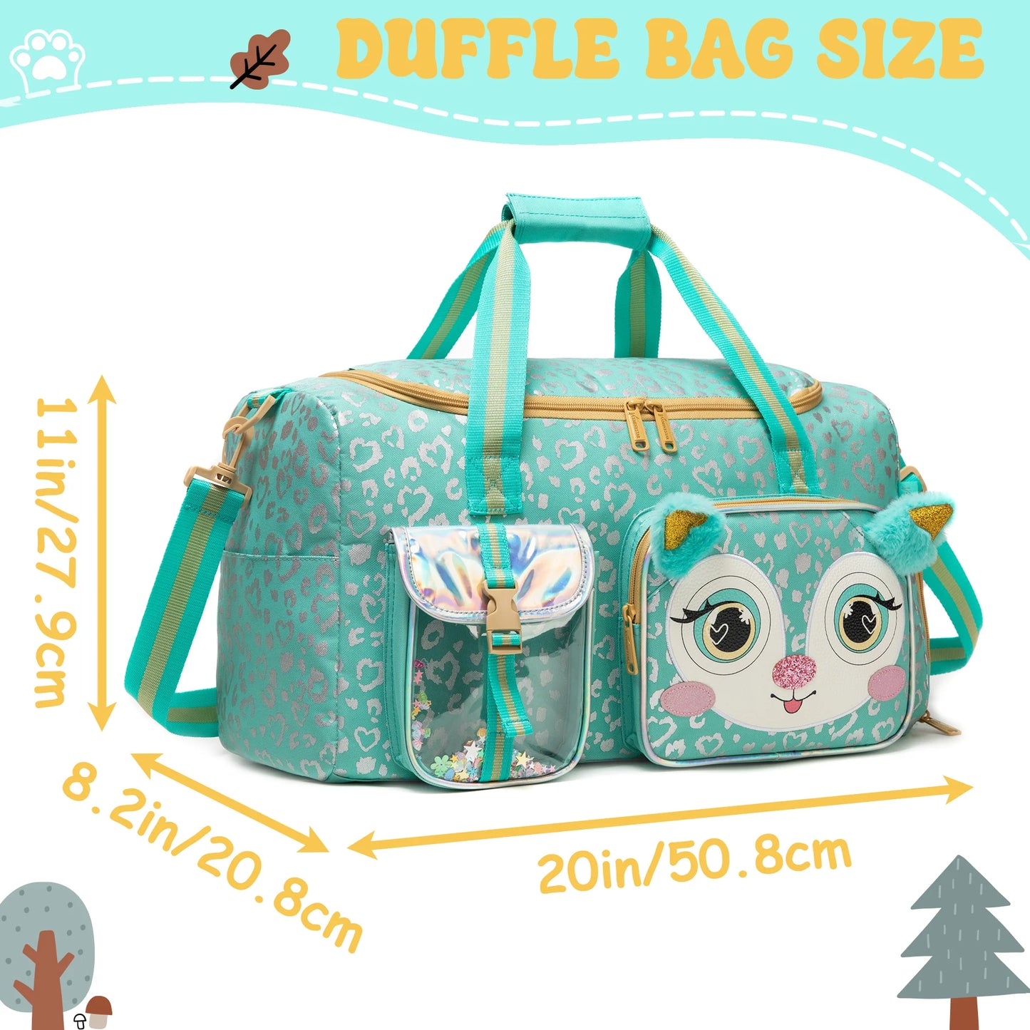 Girls Travel Duffle Bag with Shoe Compartment Sports Duffel   Pack Travel Luggage Handbag Outdoor Camping